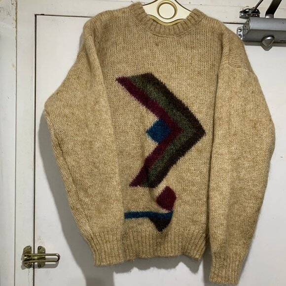 VINTAGE MODA ITALIA GRAPHIC KNITTED WOOL / MOHAIR SWEATERS SIZE M - Picture 3 of 9